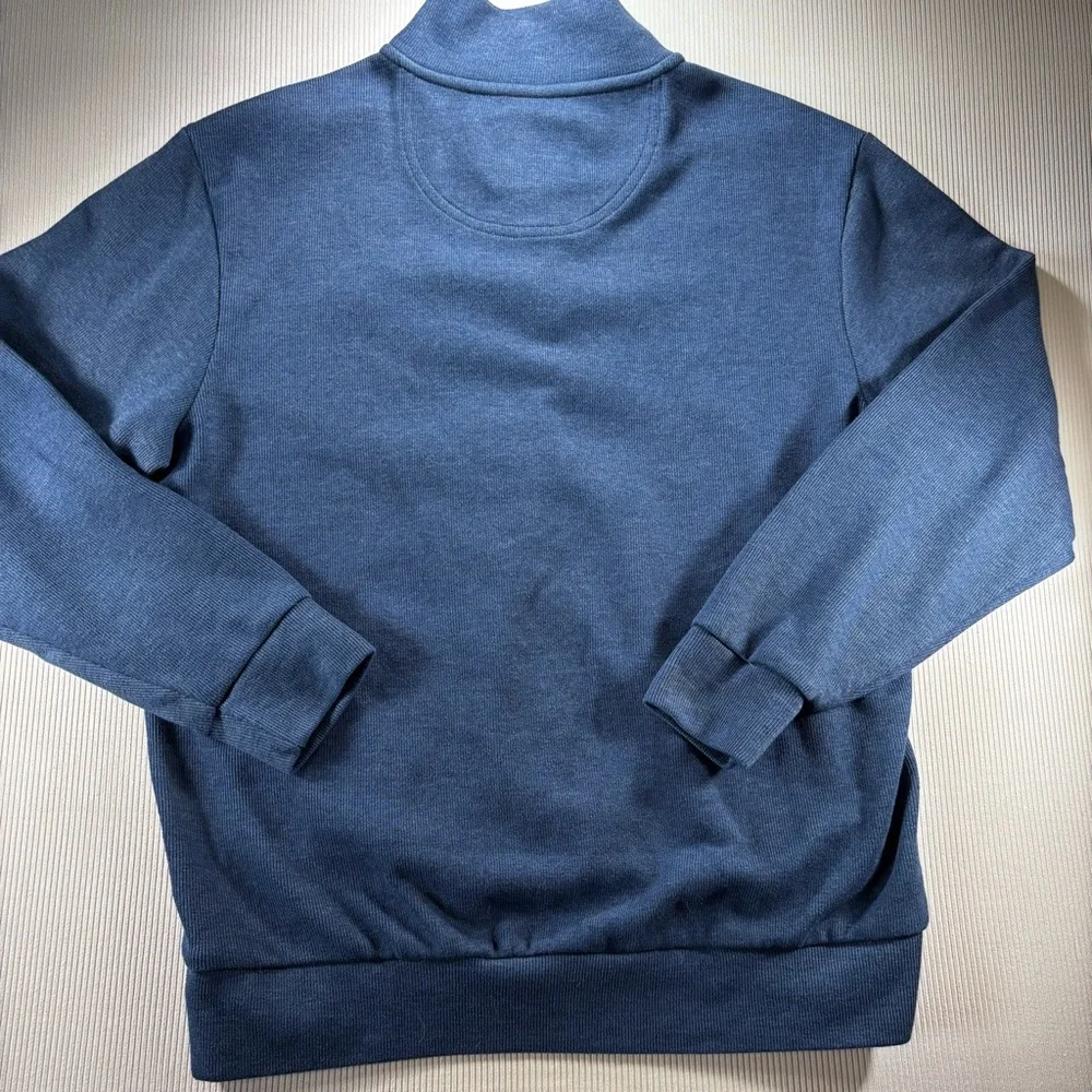Polo‎ Ralph Lauren Estate Ribbed 1/4 Zip Blue Pullover Size Large